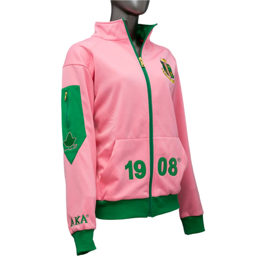Alpha Kappa Alpha Elite Track Jacket Pink - Shirts & Tops