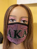 Alpha Kappa Alpha Full Rhinestone Bling Face Mask Pink