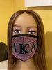 Alpha Kappa Alpha Full Rhinestone Bling Face Mask Pink