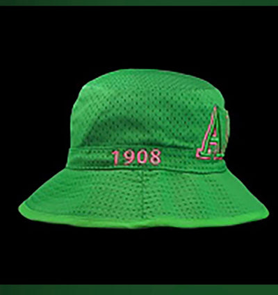 Alpha Kappa Alpha Green Embroidered Bucket Hat