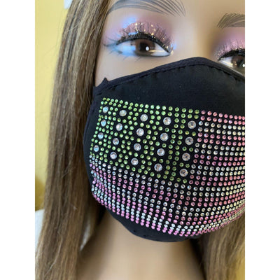Alpha Kappa Alpha Inspired Flag Face Mask Clear