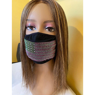 Alpha Kappa Alpha Inspired Flag Face Mask Clear