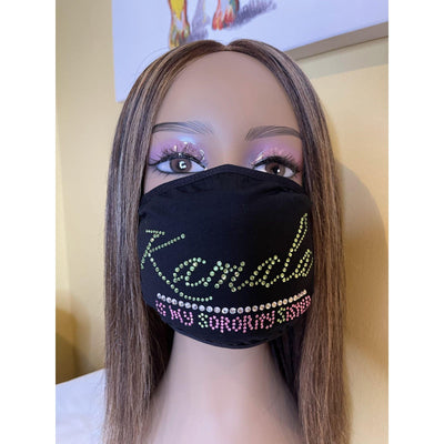 Alpha Kappa Alpha Kamala Is My Sorority Sister Bling Face Mask