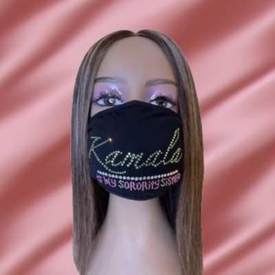 Alpha Kappa Alpha Kamala Is My Sorority Sister Bling Face Mask