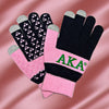 Alpha Kappa Alpha Knit Texting Gloves Black
