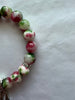 Alpha Kappa Alpha Natural Agate Beaded Monogram Charm Bracelet