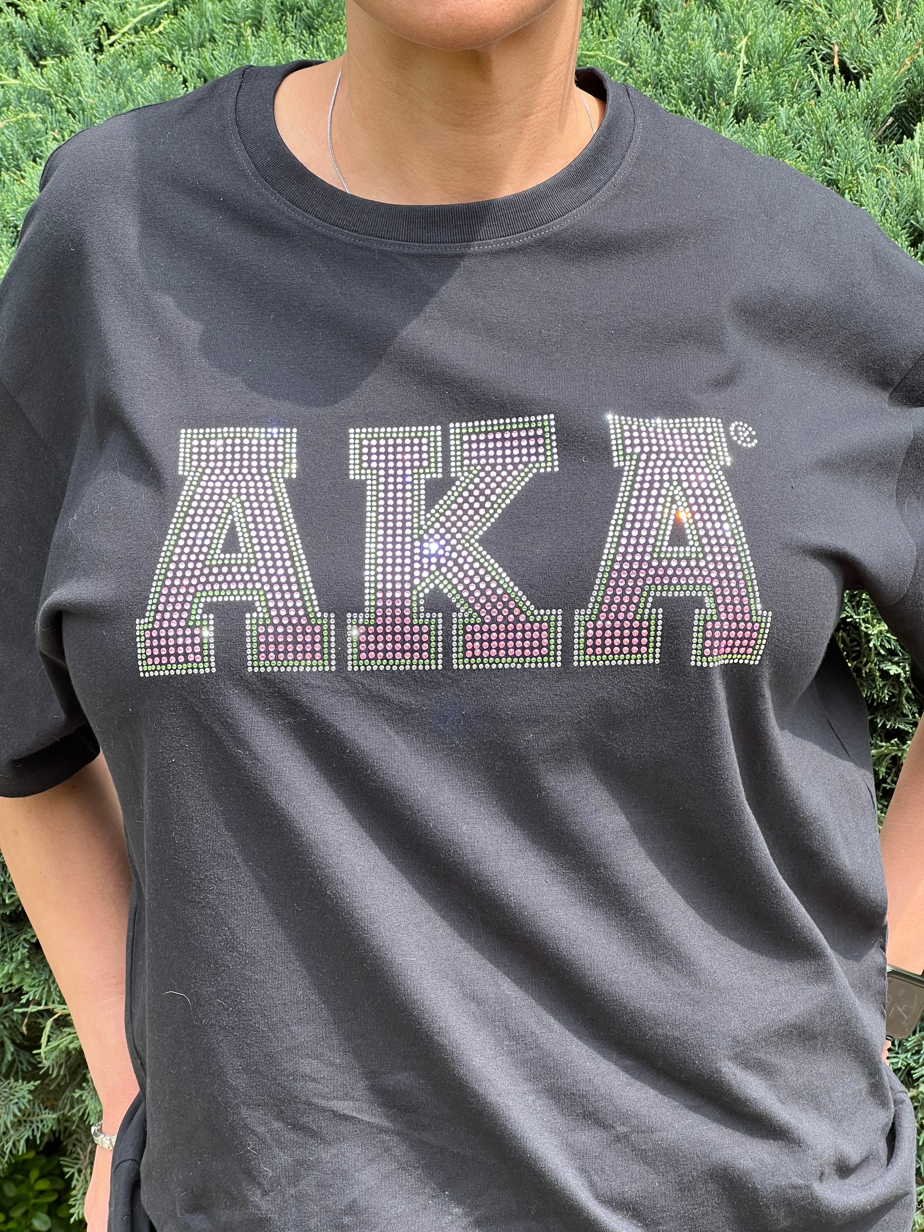Alpha Kappa Alpha Rhinestone Bling Letters T-Shirt – Pretty Pleze
