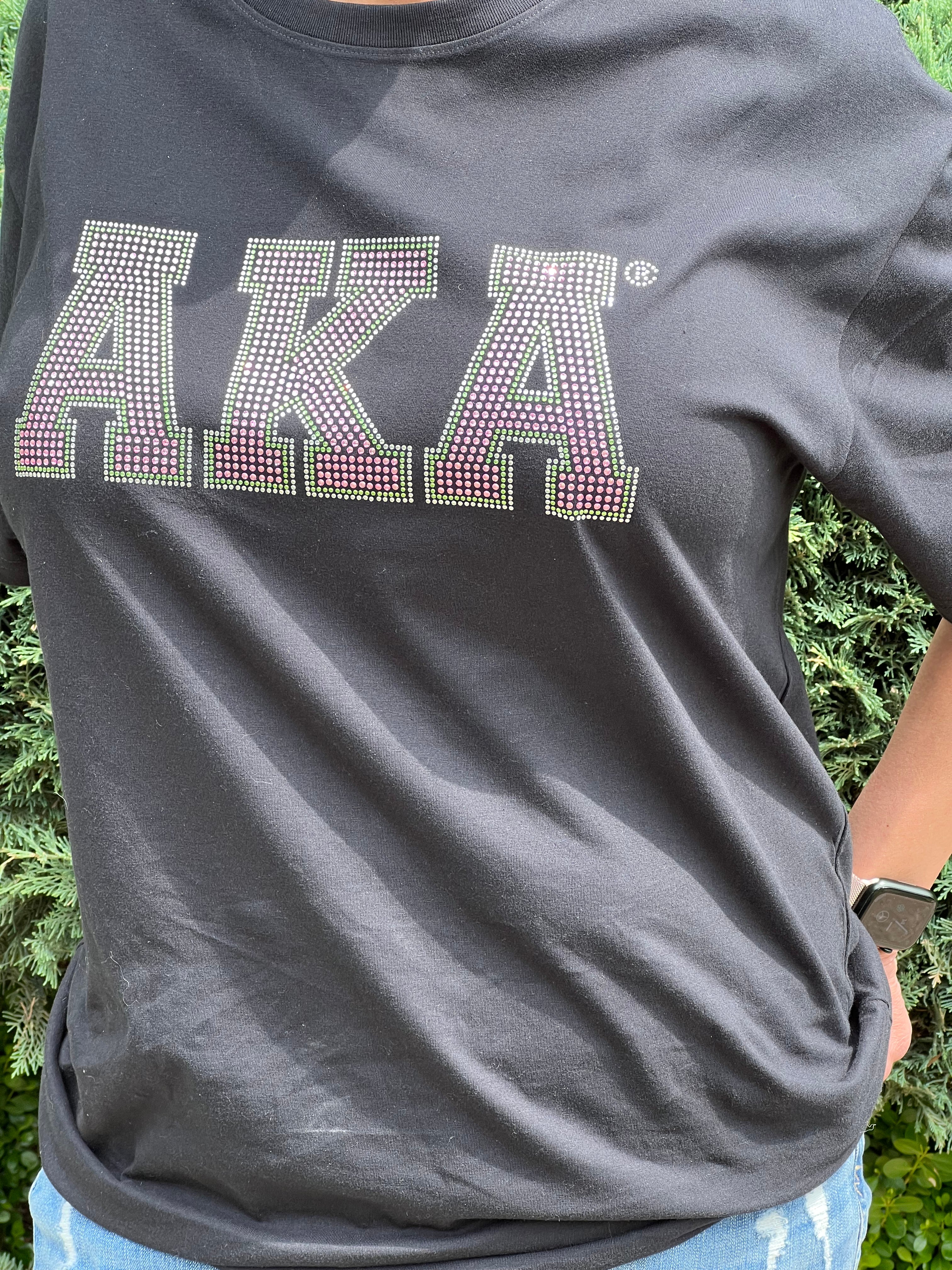 Alpha Kappa Alpha Rhinestone Bling Letters T-Shirt – Pretty Pleze
