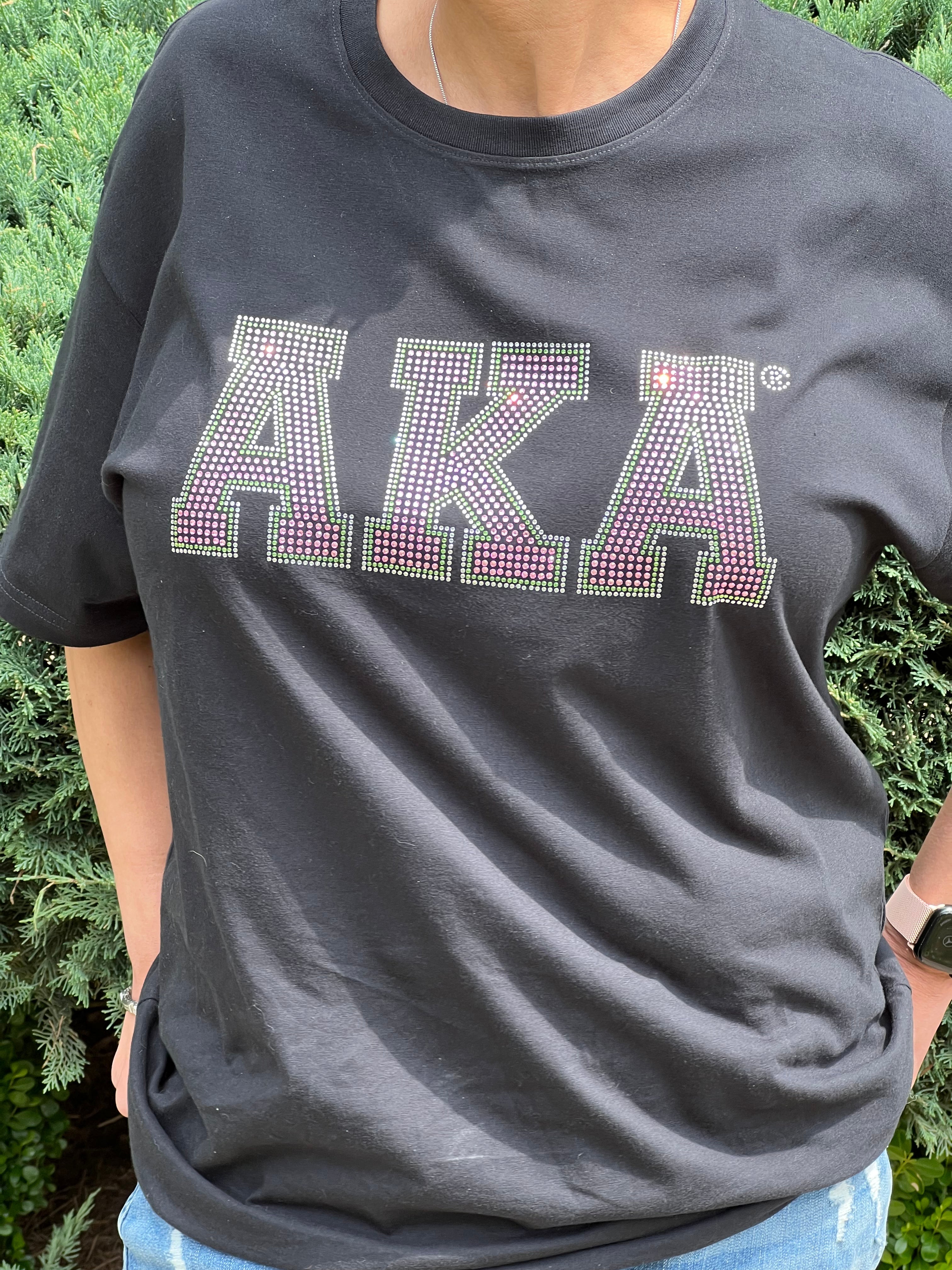 Alpha Kappa Alpha Rhinestone Bling Letters T-Shirt – Pretty Pleze