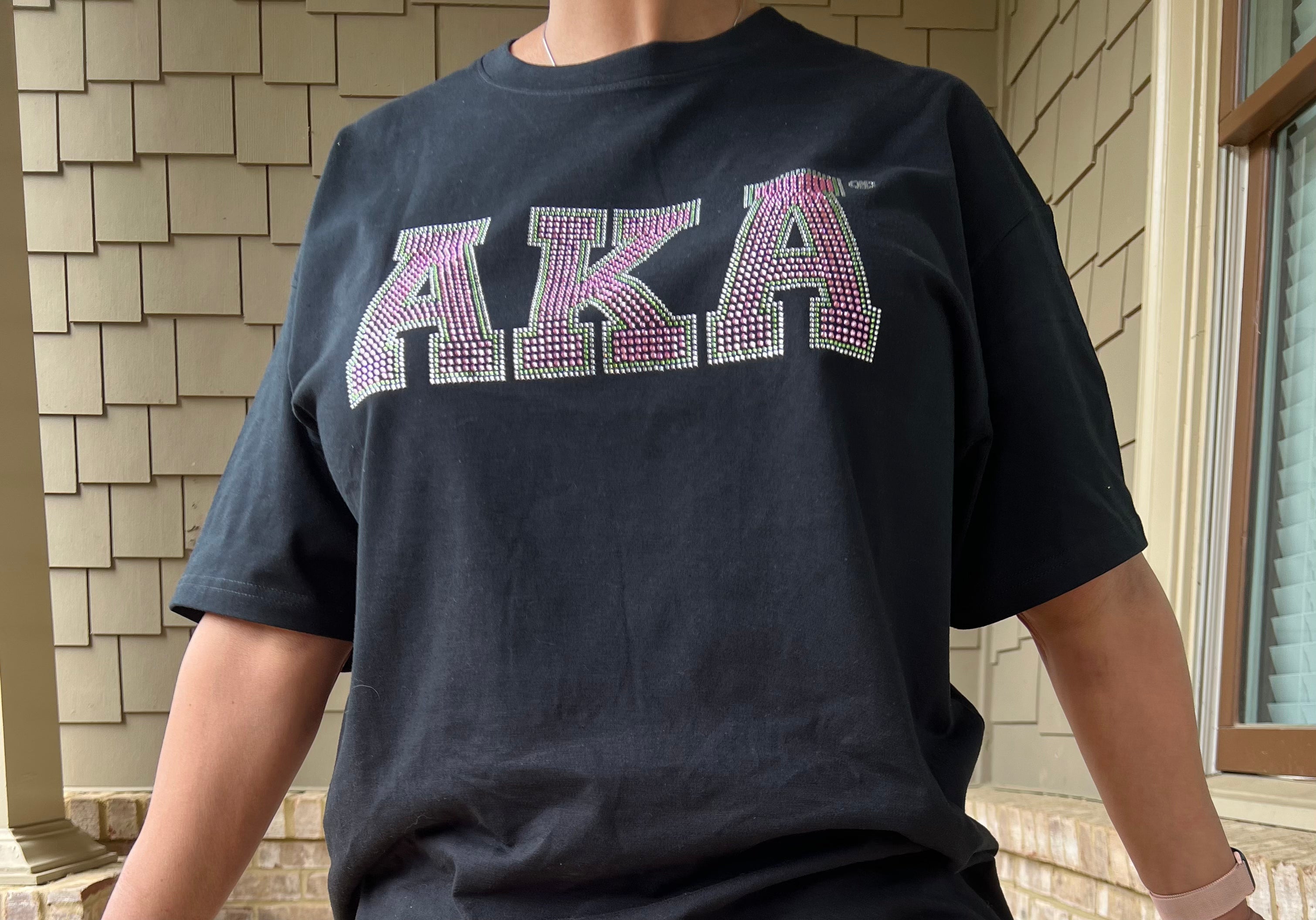 Alpha Kappa Alpha Rhinestone Bling Letters T-Shirt – Pretty Pleze