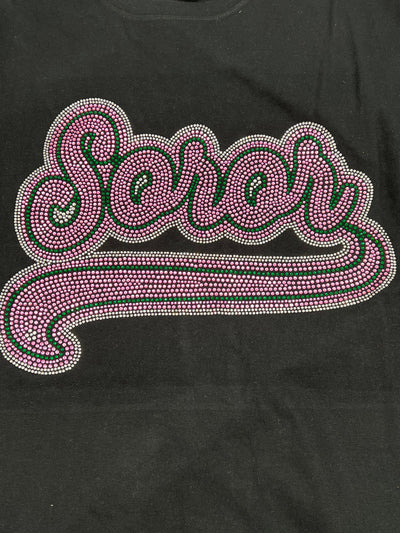 Alpha Kappa Alpha SOROR Rhinestone Bling Cocktail T-Shirt