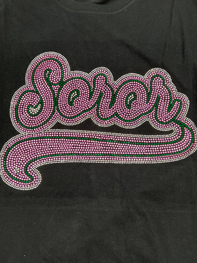 Alpha Kappa Alpha SOROR Rhinestone Bling Cocktail T-Shirt