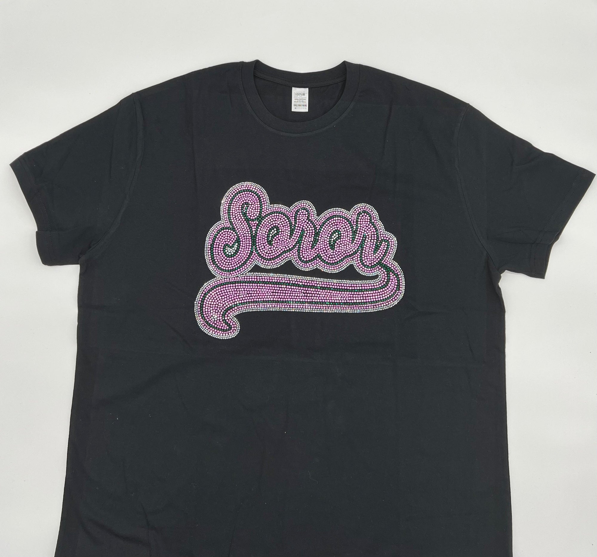 Alpha Kappa Alpha 1908 Bling T Shirt Rhinestone Bling D9 Greeks