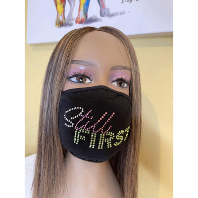 Alpha Kappa Alpha Still First Bling Face Mask