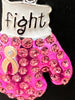 Breast Cancer Awareness Fight Bling Pink Boxing Glove Necklace - Necklaces